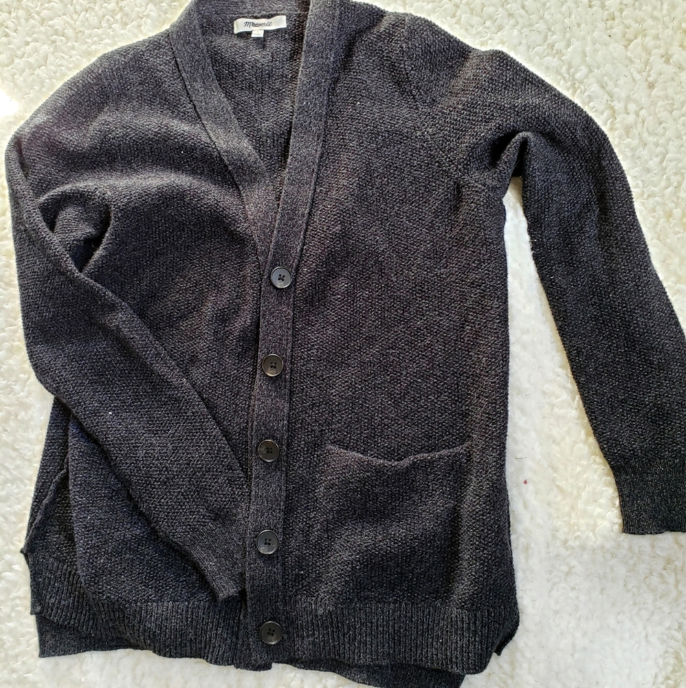 Madewell Charcoal Sweater Cardigan Size S